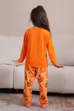 Halloween Oranje Pompoen Familie Pyjama Set