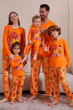 Halloween Oranje Pompoen Familie Pyjama Set