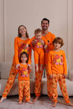 Halloween Oranje Pompoen Familie Pyjama Set