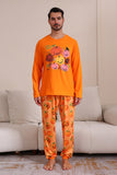 Halloween Oranje Pompoen Familie Pyjama Set