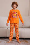 Halloween Oranje Pompoen Familie Pyjama Set