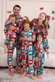 Rode en Groene Colorblock Kerst Hooded Family Pyjama Set