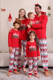 Rode Kerst Familie Bijpassende Pyjama Set