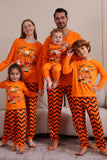 Oranje Halloween familie bijpassende pyjamaset