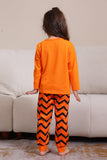 Oranje Halloween familie bijpassende pyjamaset