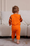 Oranje Halloween familie bijpassende pyjamaset