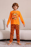 Oranje Halloween familie bijpassende pyjamaset