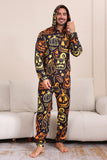 Zwarte Print Halloween Familie Bijpassende Pyjama Set