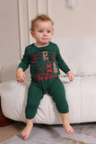 Donkergroene Merry Christmas Family Pyjama Set