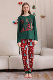 Donkergroene Merry Christmas Family Pyjama Set