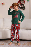 Donkergroene Merry Christmas Family Pyjama Set