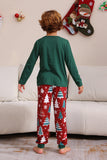 Donkergroene Merry Christmas Family Pyjama Set