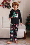 Zwarte Merry Christmas Family Pyjama Set