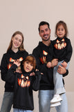 Black Devil pompoen Print Capuchon Halloween familie sweatshirts