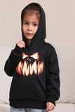 Black Devil pompoen Print Capuchon Halloween familie sweatshirts