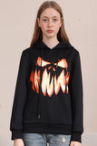 Black Devil pompoen Print Capuchon Halloween familie sweatshirts