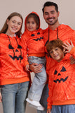 Oranje Halloween Family Suit sweatshirt met lange mouwen en capuchon