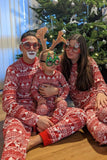 Rode Kerstmis Patroon Gedrukte Familie Bijpassende Pyjama Sets