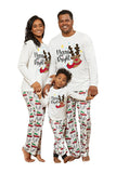 White Deer bedrukte kerst familie pyjama's set