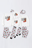 White Deer bedrukte kerst familie pyjama's set