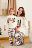 White Deer bedrukte kerst familie pyjama's set