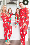 Rode kerstboom bedrukte familie bijpassende pyjama sets