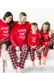 Bijpassende familie zachte pyjama's rode geruite broek warme losse basis manier pyjama set