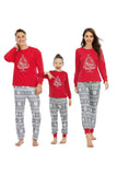 Casual Losse Lange Mouw Nachtkleding Merry Christmas Tree Matching Pyjama's Pyjama's Set