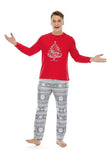 Casual Losse Lange Mouw Nachtkleding Merry Christmas Tree Matching Pyjama's Pyjama's Set