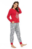 Casual Losse Lange Mouw Nachtkleding Merry Christmas Tree Matching Pyjama's Pyjama's Set