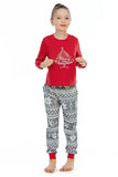 Casual Losse Lange Mouw Nachtkleding Merry Christmas Tree Matching Pyjama's Pyjama's Set