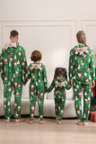 Groene kerstpyjama's voor familie bijpassende kerst voor vrouwen mannen met capuchon uit één stuk pyjama vakantie nachtkleding