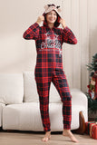 Rode Merry Christmas Pyjama's voor Familie Hooded One Piece Pjs Holiday Pyjamas Set