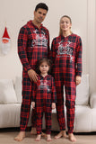 Rode Merry Christmas Pyjama's voor Familie Hooded One Piece Pjs Holiday Pyjamas Set