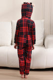 Rode Merry Christmas Pyjama's voor Familie Hooded One Piece Pjs Holiday Pyjamas Set