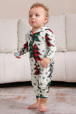 Familie Kerst Pyjama's Ouder-kind Kleding Leuke Kerstboom Capuchon Jumpsuit Kerstmis Familie Set