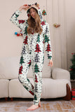 Familie Kerst Pyjama's Ouder-kind Kleding Leuke Kerstboom Capuchon Jumpsuit Kerstmis Familie Set