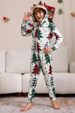 Familie Kerst Pyjama's Ouder-kind Kleding Leuke Kerstboom Capuchon Jumpsuit Kerstmis Familie Set