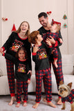 Zwart Rood Familie Bijpassende Pyjama's Volwassen Kinderen Baby Tops en Geruite Broek Kerst Pyjama's Set