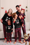 Zwart Rood Familie Bijpassende Pyjama's Volwassen Kinderen Baby Tops en Geruite Broek Kerst Pyjama's Set