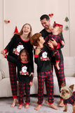 Zwart Rood Familie Bijpassende Pyjama's Volwassen Kinderen Baby Tops en Geruite Broek Kerst Pyjama's Set