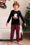 Zwart Rood Familie Bijpassende Pyjama's Volwassen Kinderen Baby Tops en Geruite Broek Kerst Pyjama's Set