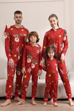 Bijpassende Onesie voor Vrouwen Mannen Familie Capuchon Rode Pyjama Eendelig Kerst Pyjama Set