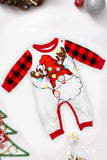 Zwart Rood Lange Mouw Geruite Broek Kerst Pyjama Set