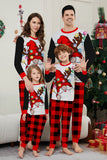 Zwart Rood Lange Mouw Geruite Broek Kerst Pyjama Set