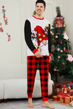 Zwart Rood Lange Mouw Geruite Broek Kerst Pyjama Set