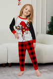 Zwart Rood Lange Mouw Geruite Broek Kerst Pyjama Set