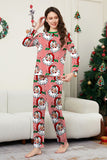 Rood gestreepte kerstpyjama met lange mouwen en print