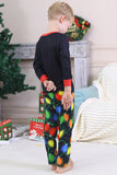 Marine gloeilamp bedrukte lange mouwen bijpassende familie pyjama's
