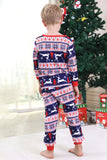 Rode kerstpyjama met winterprint voor het gezin
